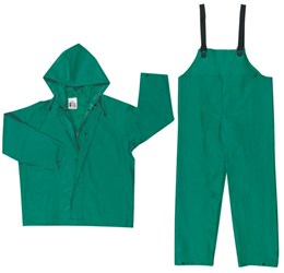 Dominator 2 Piece 0.42mm PVC/Polyester/PVC Green Rain Suit - Rain Wear